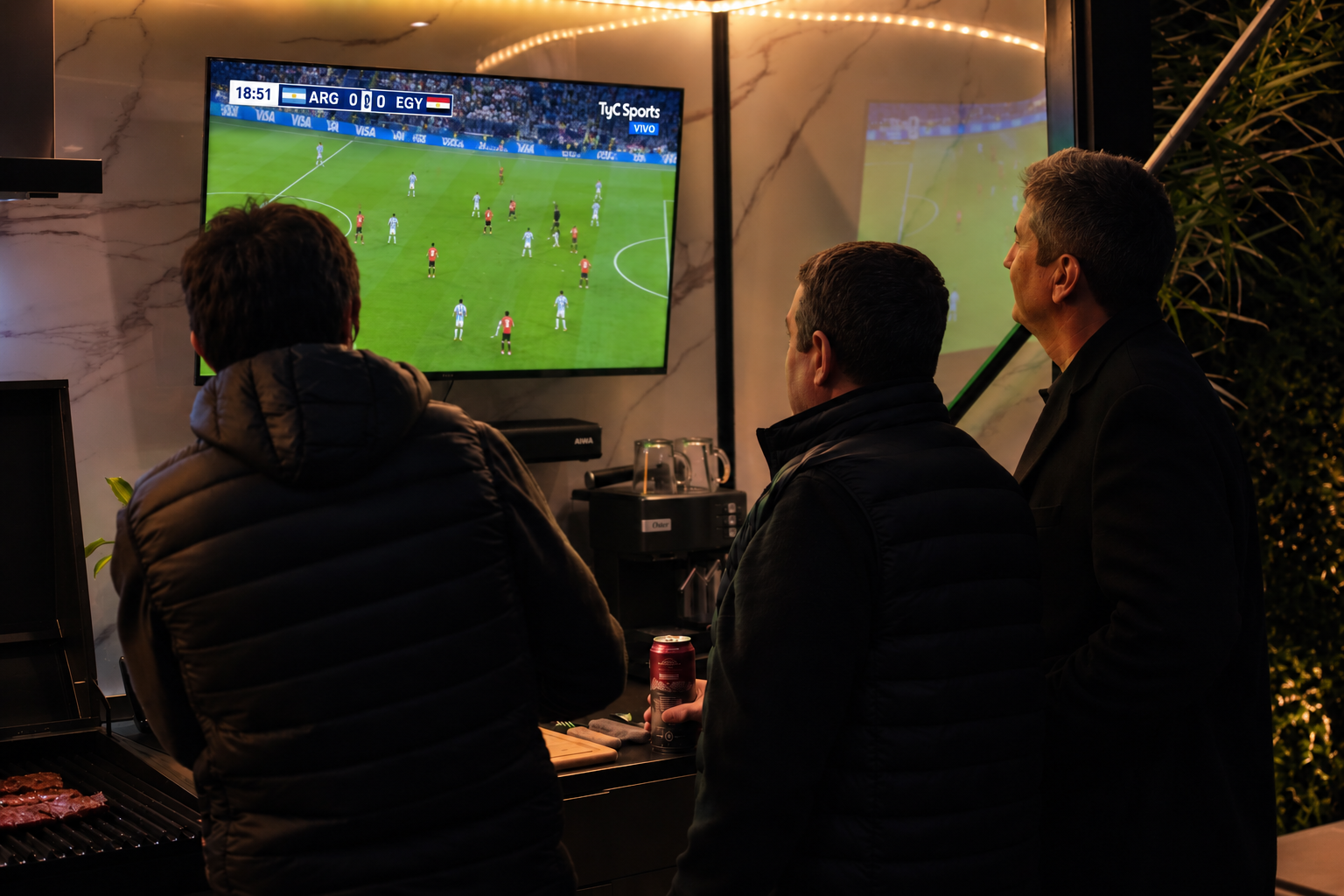 Noche de partido disfrutando VIVAR